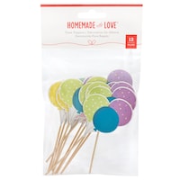 Pics à gâteau ballon, paq. 12 Front_Flat