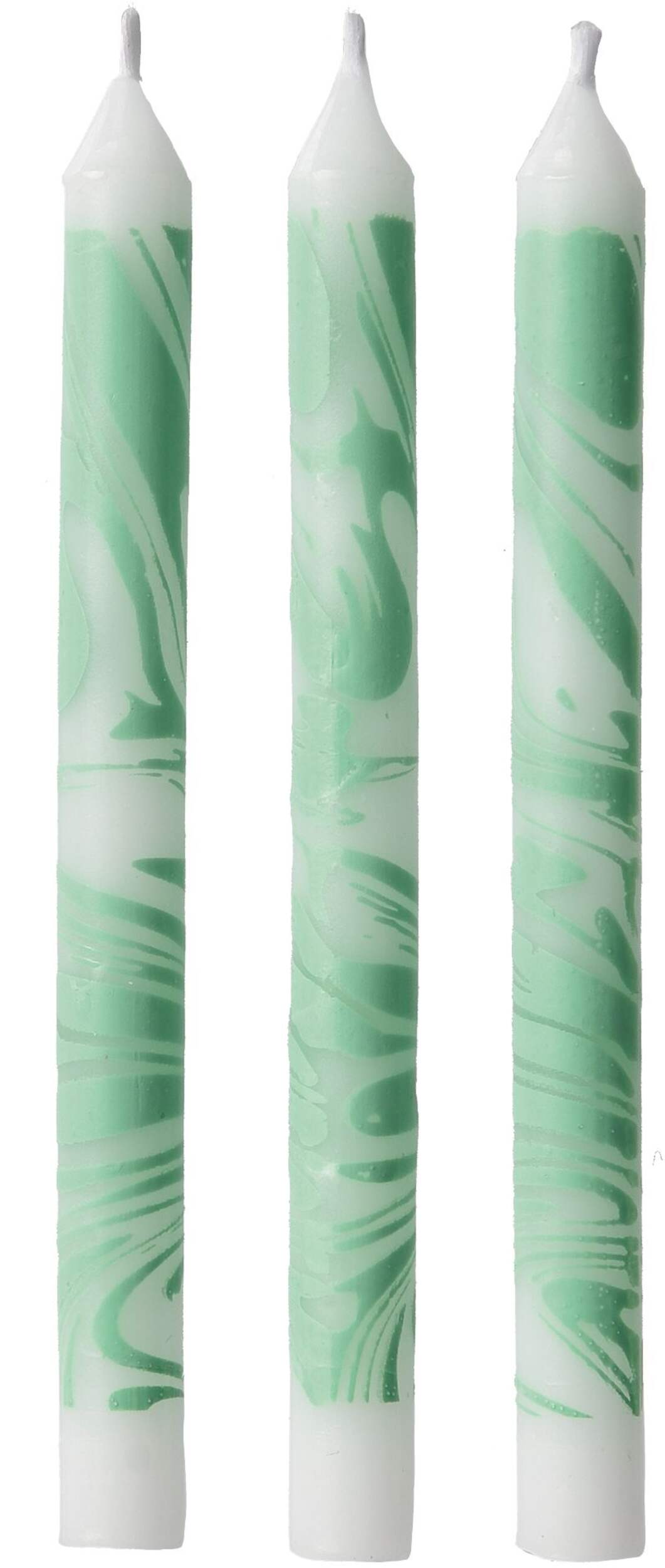 Green Marble Birthday Candles, 3.25-in, 12-pk Front_Flat