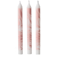 Pink Marble Birthday Candles, 3.25-in, 12-pk Front_Flat