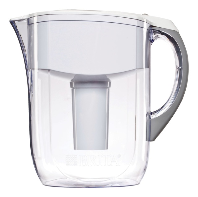 Brita® Grand Water Filter Pitcher with Standard Replacement Filter, BPA Free, 10 Cup, White