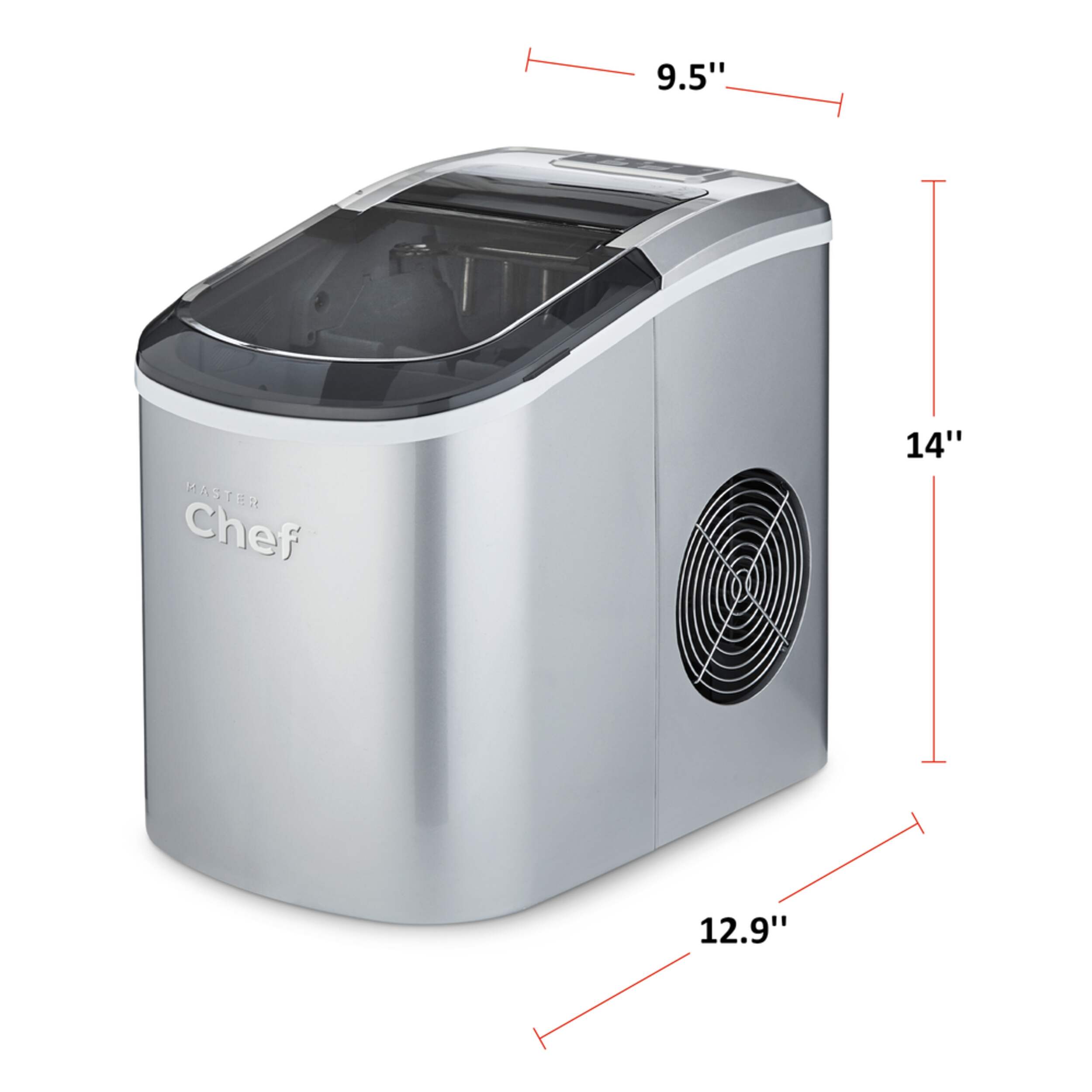 MASTER Chef Portable Countertop Ice Maker, 26.5 lbs of Ice Per Day