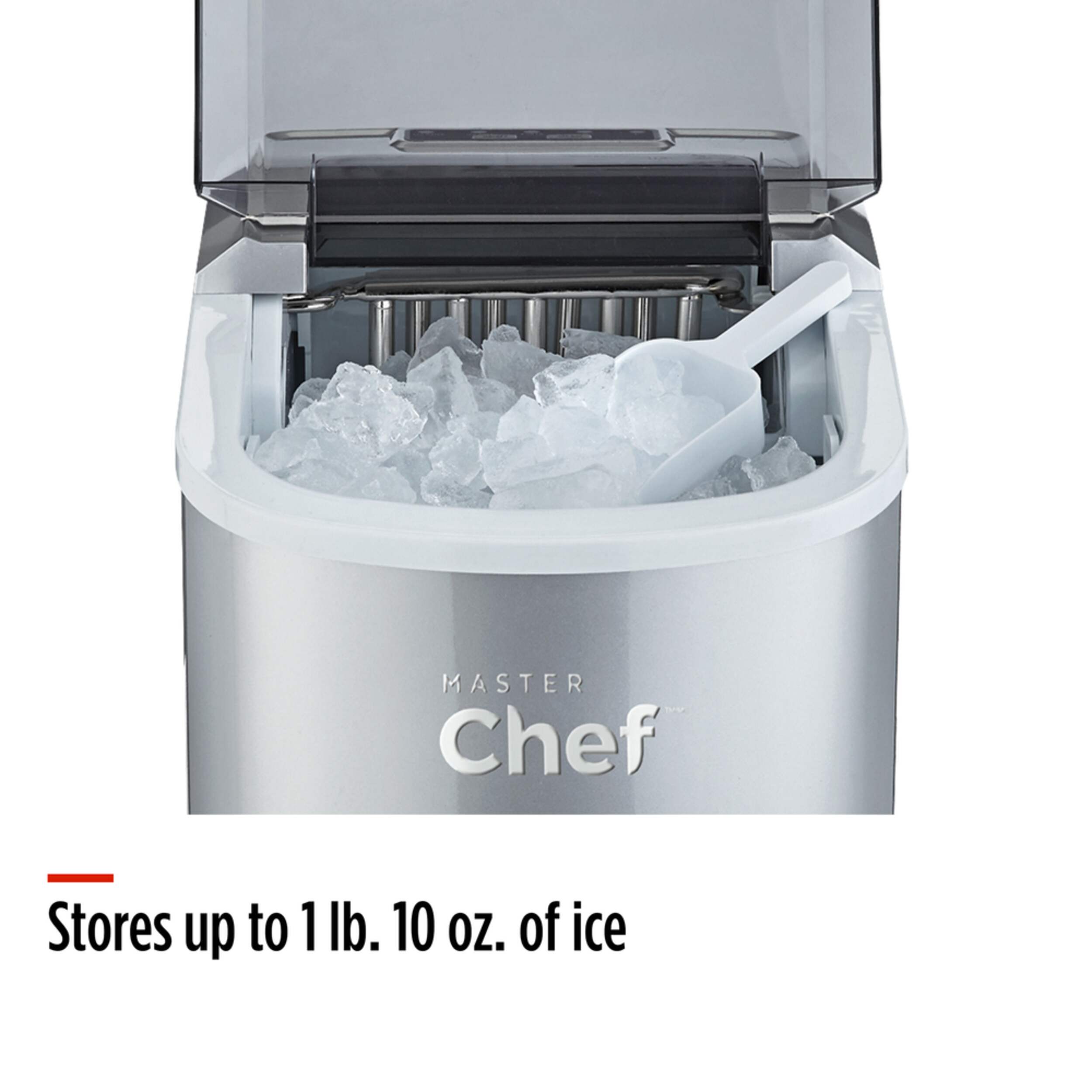 MASTER Chef Portable Countertop Ice Maker, 26.5 lbs of Ice Per Day