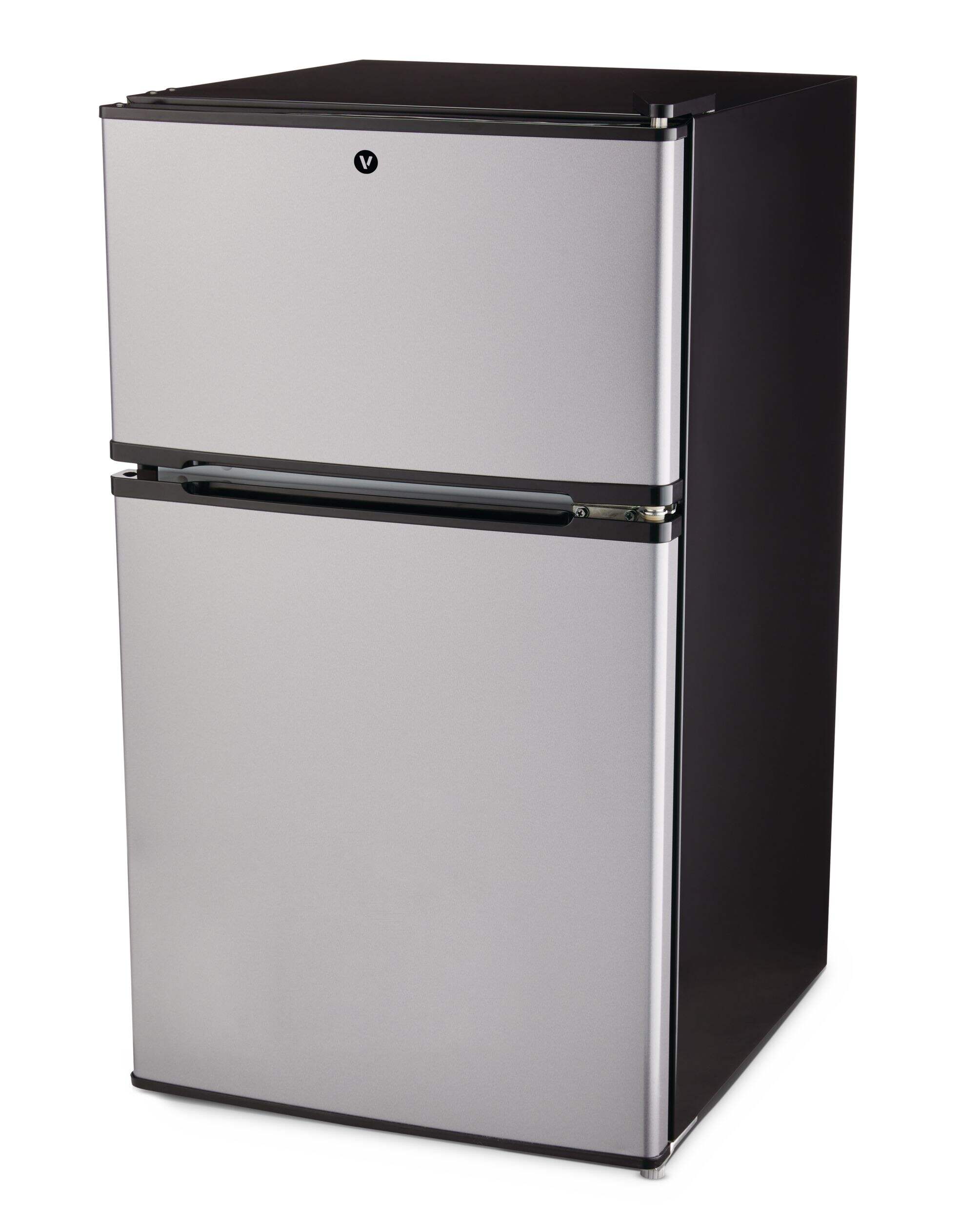 Vida by PADERNO 2-Door Stainless Steel Fridge, 3.1 Cu-Ft Front_Three_Fourths_Angled_Left