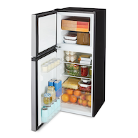 Vida by PADERNO 2-Door Stainless Steel Look Fridge, 4.5 Cu-Ft