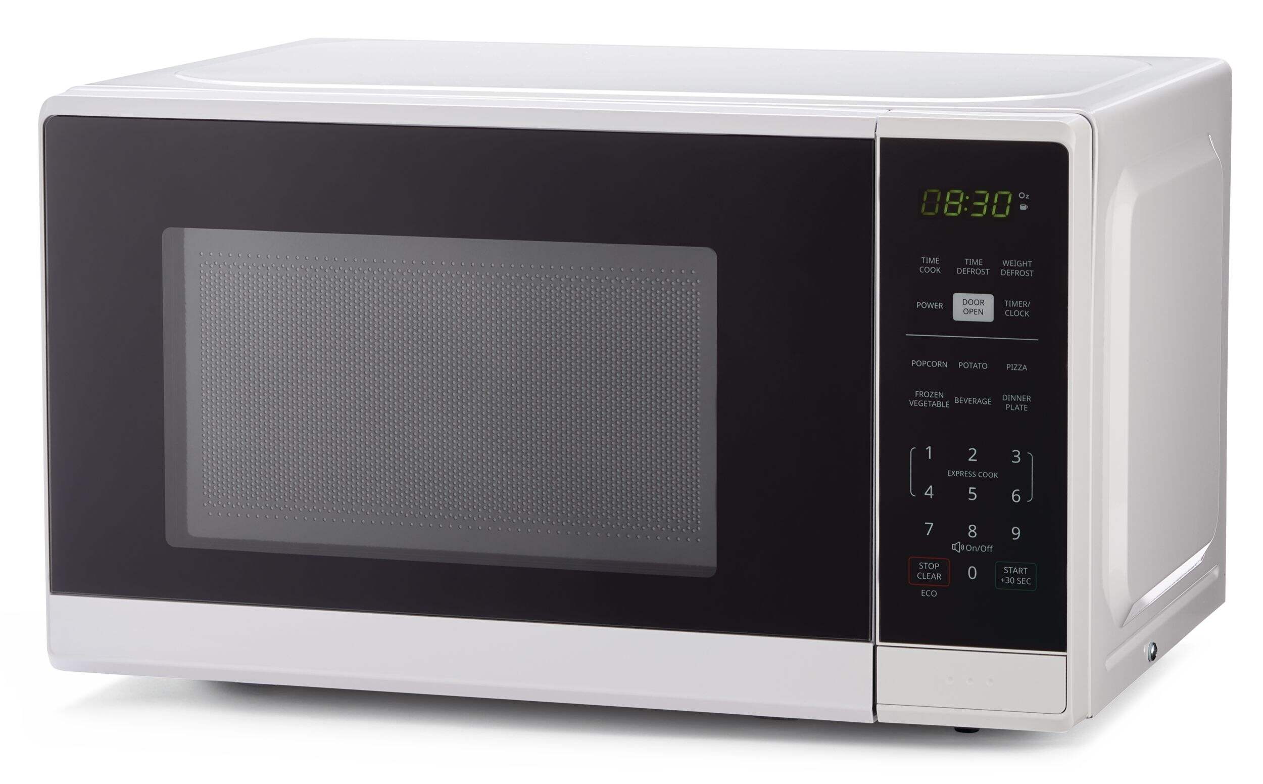 MASTER Chef Countertop Microwave, 700 W, White, 0.7-cu-ft Front_Three_Fourths_Angled_Left
