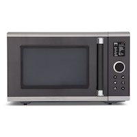 Paderno Countertop Microwave, 1200 W, Brushed Black, 1.3-cu-ft