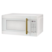 Vida Microwave, White/Gold, 1.1-cu-ft