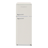 Frigidaire Retro Top Mount 2-Door Refrigerator with Freezer, Cream, 7.5 -cu.ft Front_Flat