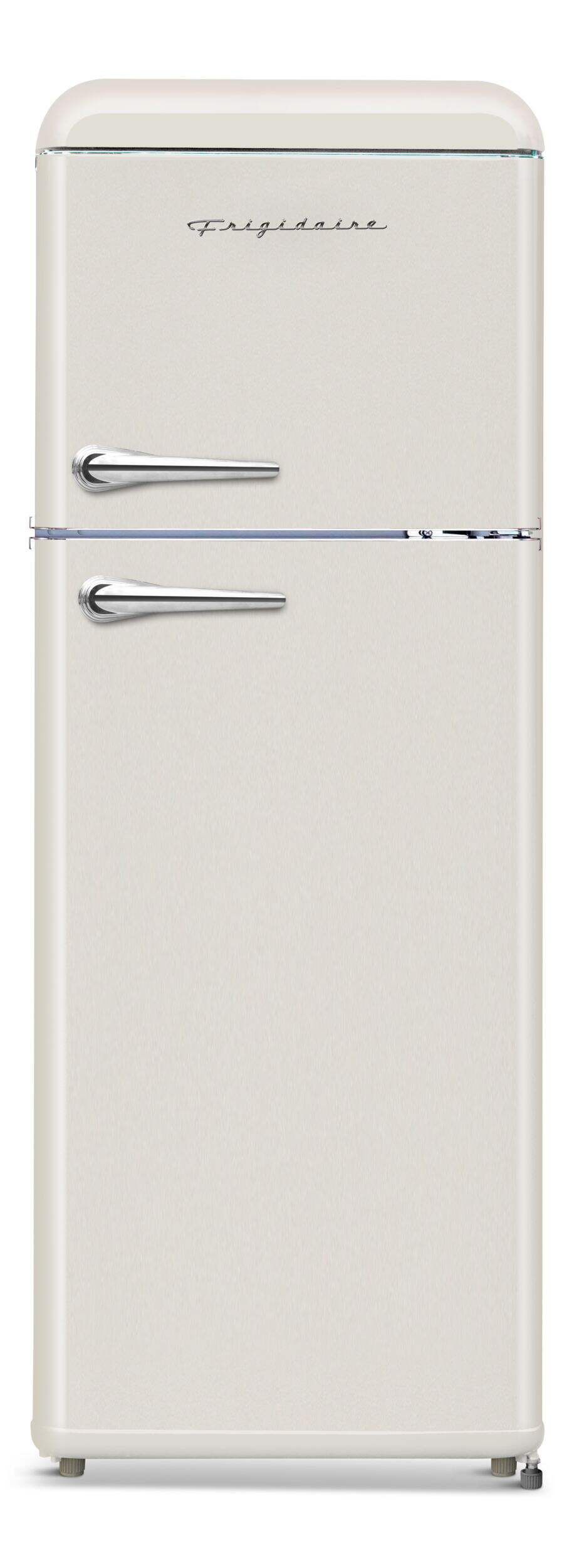 Frigidaire Retro Top Mount 2-Door Refrigerator with Freezer, Cream, 7.5 -cu.ft Front_Flat