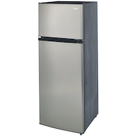 Master Chef Top Mount Platinum 2-Door Refrigerator with Freezer, Stainless Steel, 7.5-cu.ft