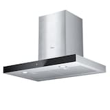 Midea Glass 450CFM T-Shape Kitchen Exhaust Fan Range Hood with Gesture Controls, Stainless Steel, 30-in Front_Three_Fourths_Angled_Left
