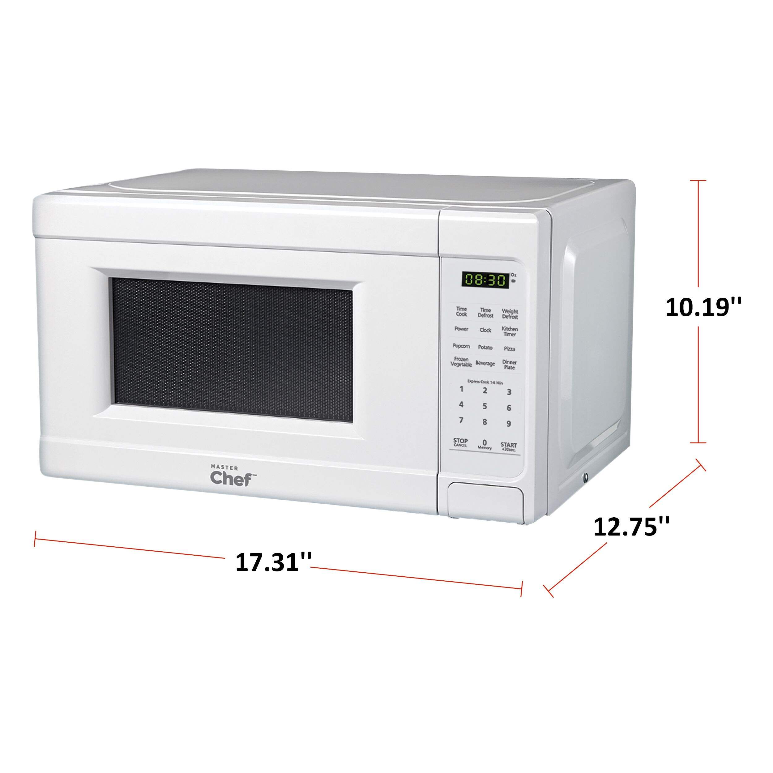 MASTER Chef Countertop Microwave, White, 0.7cu.ft. Canadian Tire
