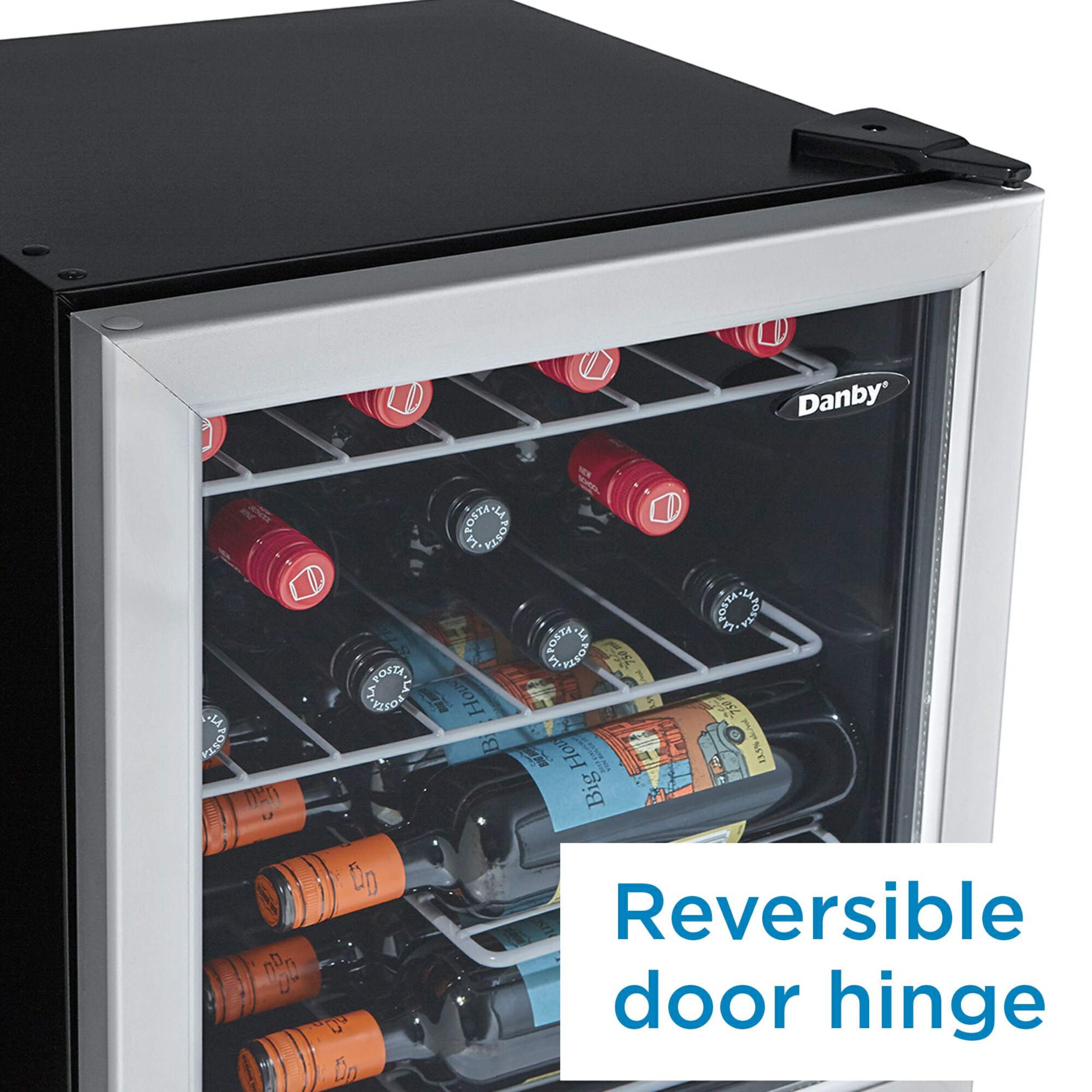 Danby Freestanding Wine Fridge/Cooler, Holds 17Bottles, Metal