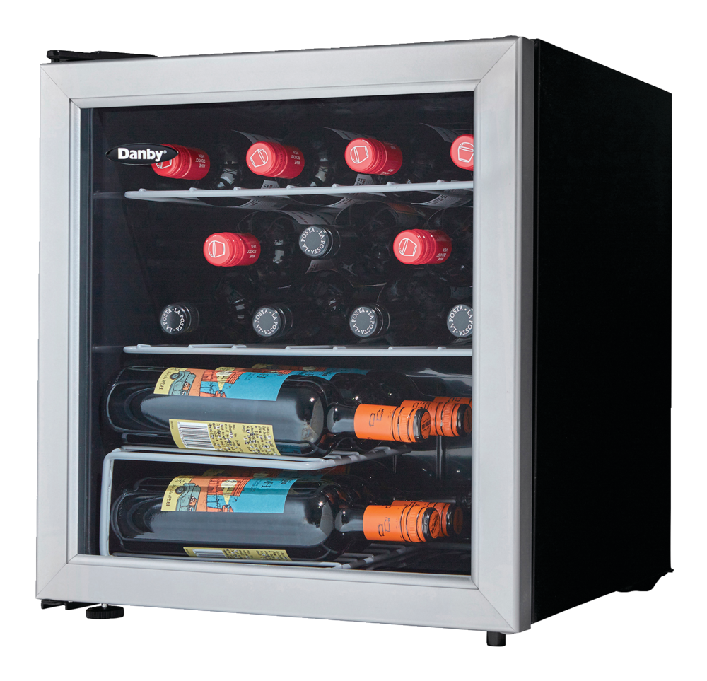 Danby Freestanding Wine Fridge/Cooler, Holds 17-Bottles, Metal ...