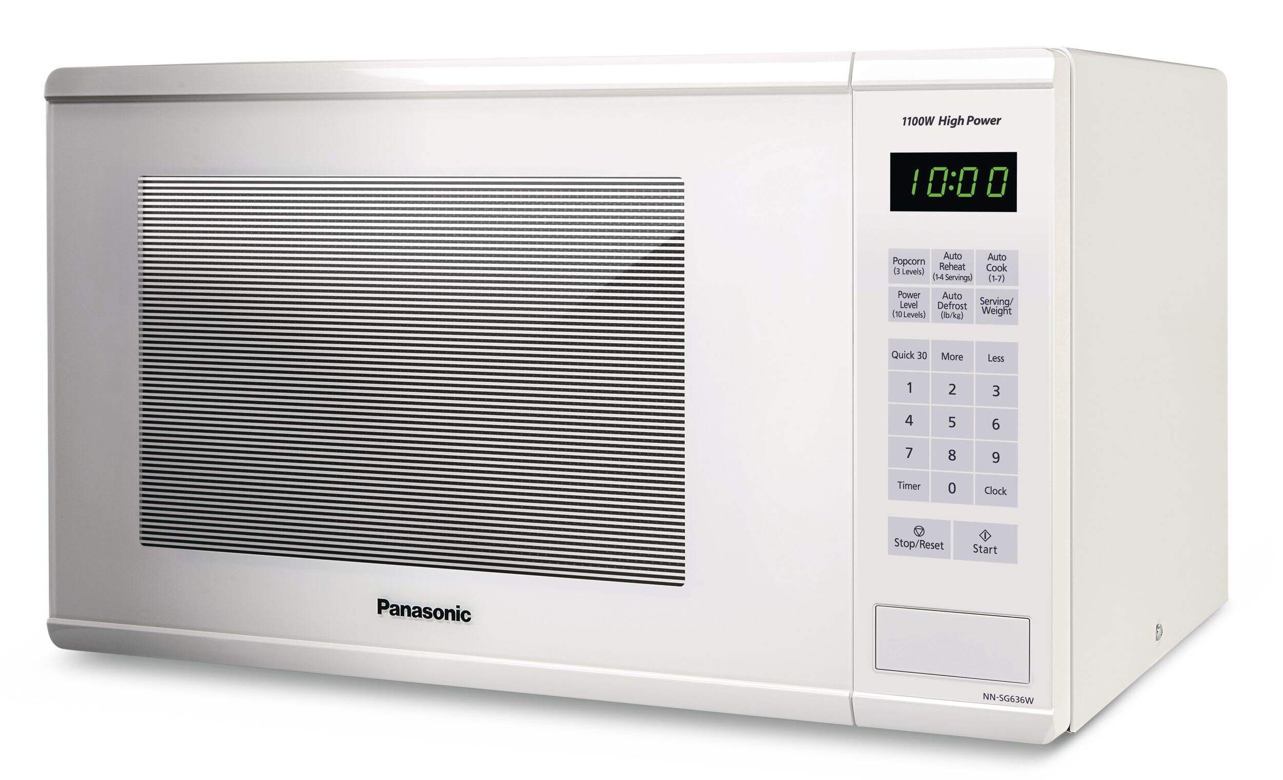 Panasonic 1.3-cu.ft. Microwave, White Front_Angled_Left