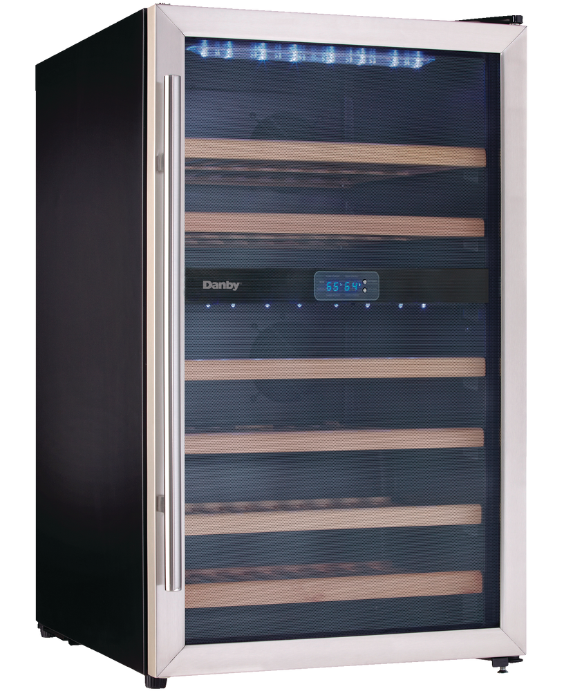 Danby Freestanding Dual Zone Wine Fridge/Cooler with Wood Shelves