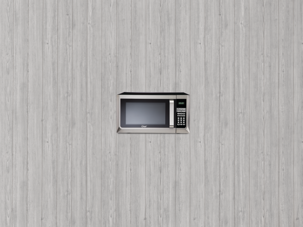 MASTER Chef Countertop Microwave, 0.9cu.ft., Stainless Steel