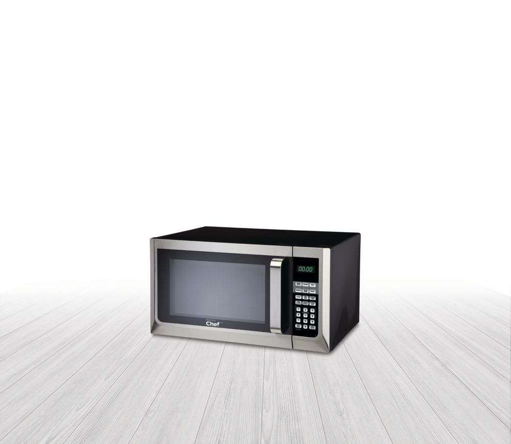 MASTER Chef Countertop Microwave, 0.9cu.ft., Stainless Steel