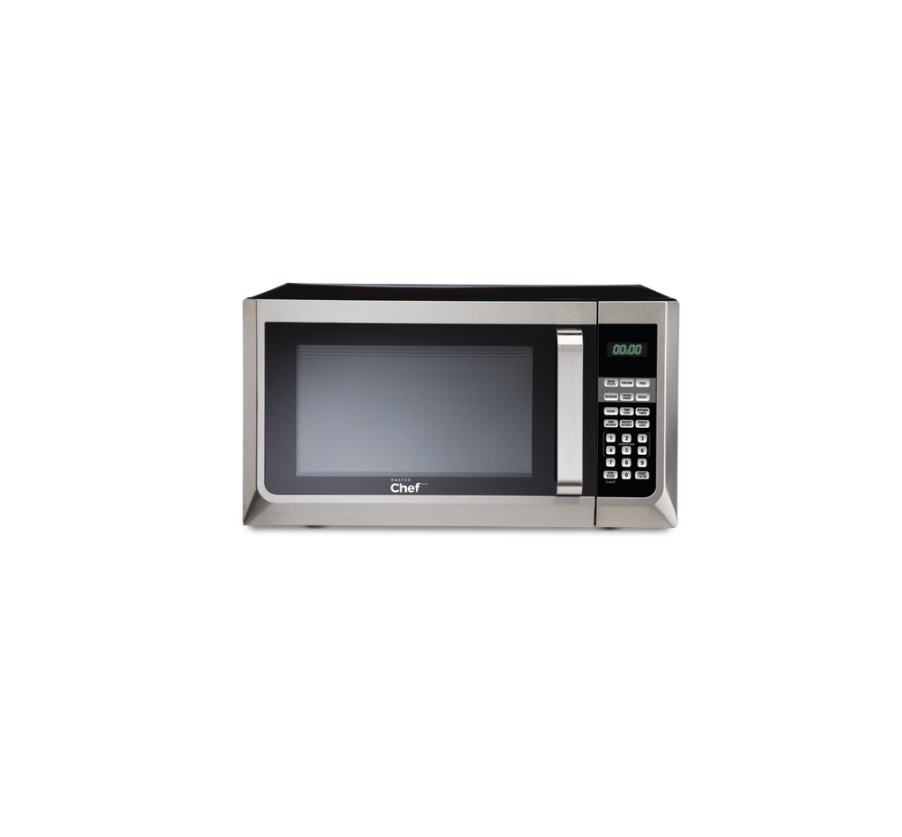 MASTER Chef Countertop Microwave, 0.9cu.ft., Stainless Steel