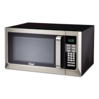 MASTER Chef Countertop Microwave, 1.1-cu.ft., Stainless Steel Front_Three_Fourths_Angled_Left