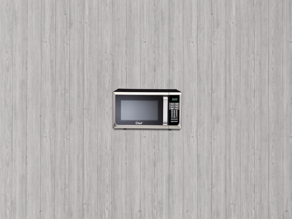 MASTER Chef Countertop Microwave, 1.1cu.ft., Stainless Steel