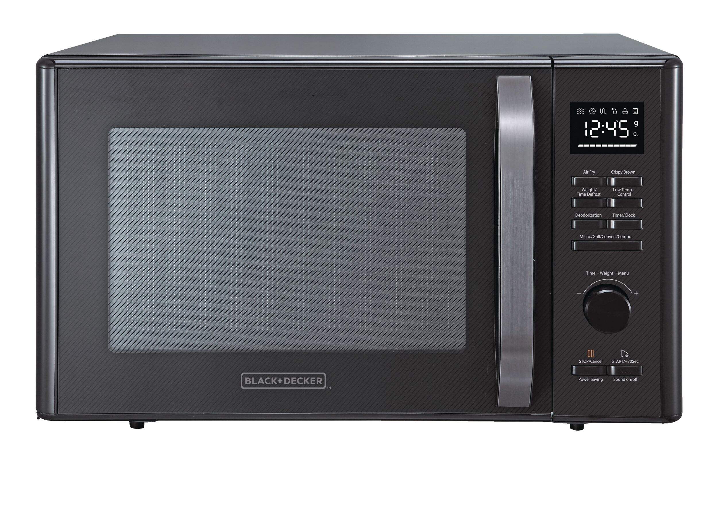 BLACK + DECKER Countertop Air Fryer Microwave Convection Oven, 1.0-cu.ft., Black Front_Flat