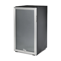 MASTER Chef Freestanding Compact, Wine Cooler/Fridge, Holds 31-Bottles, Stainless Steel Trim Front_Angled_Left
