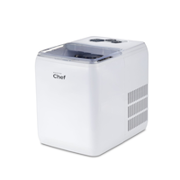 MASTER Chef Portable Compact Ice Maker, 44 lbs of Ice Per Day, Ready in 9 Min, 2.6L, White Front_Three_Fourths_Angled_Left