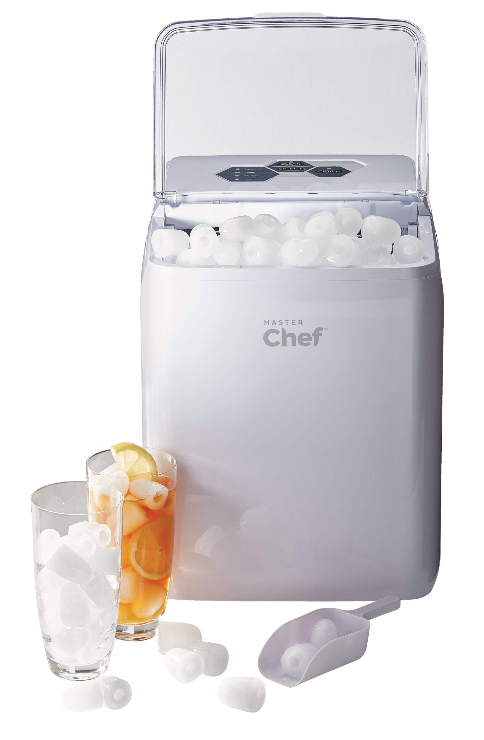 MASTER Chef Portable Compact Ice Maker, 44 lbs of Ice Per Day, Ready in