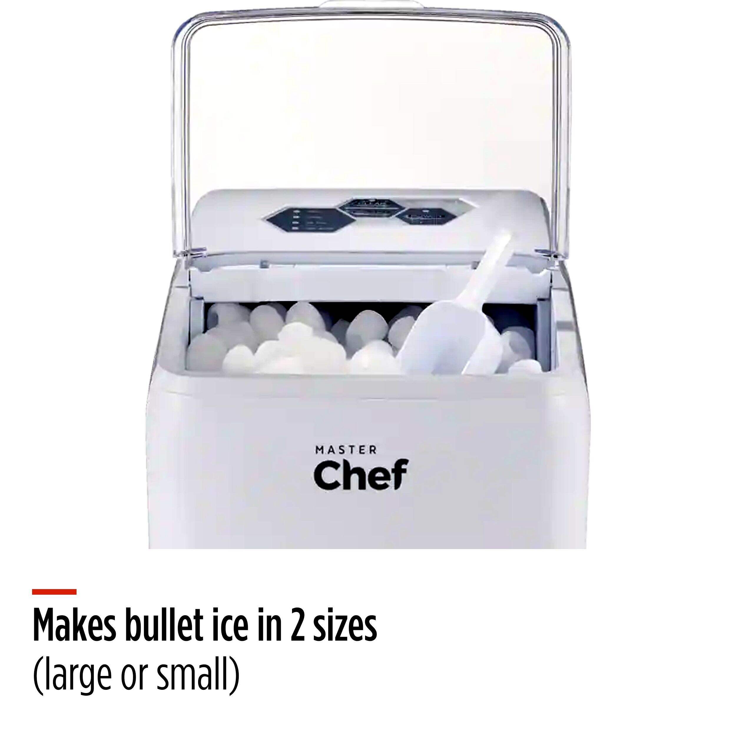 MASTER Chef Portable Compact Ice Maker, 44 lbs of Ice Per Day, Ready in