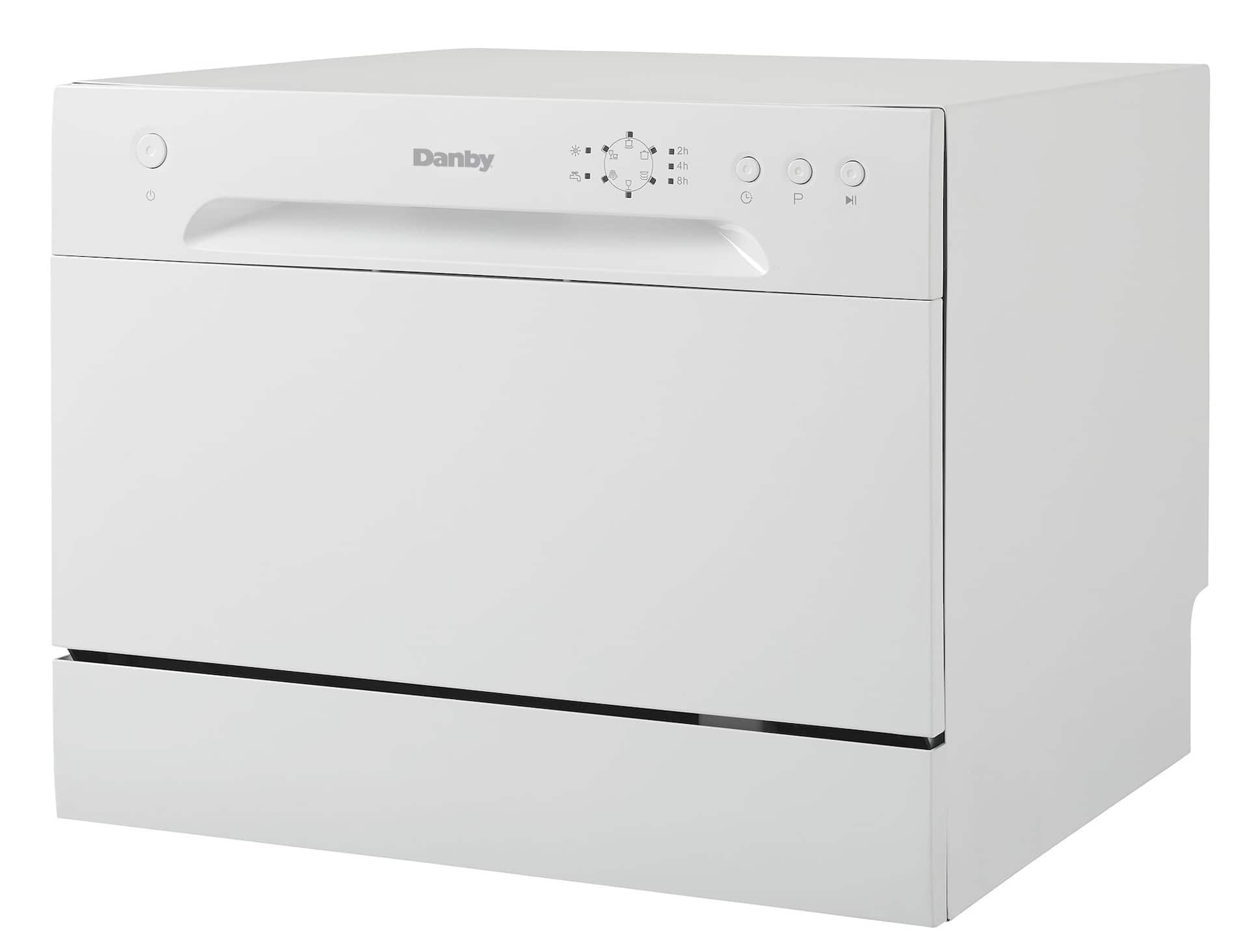 Energy Star Danby - Lave-vaisselle de comptoir portatif, 6 couverts, panier  à ustensiles, 22 po, blanc