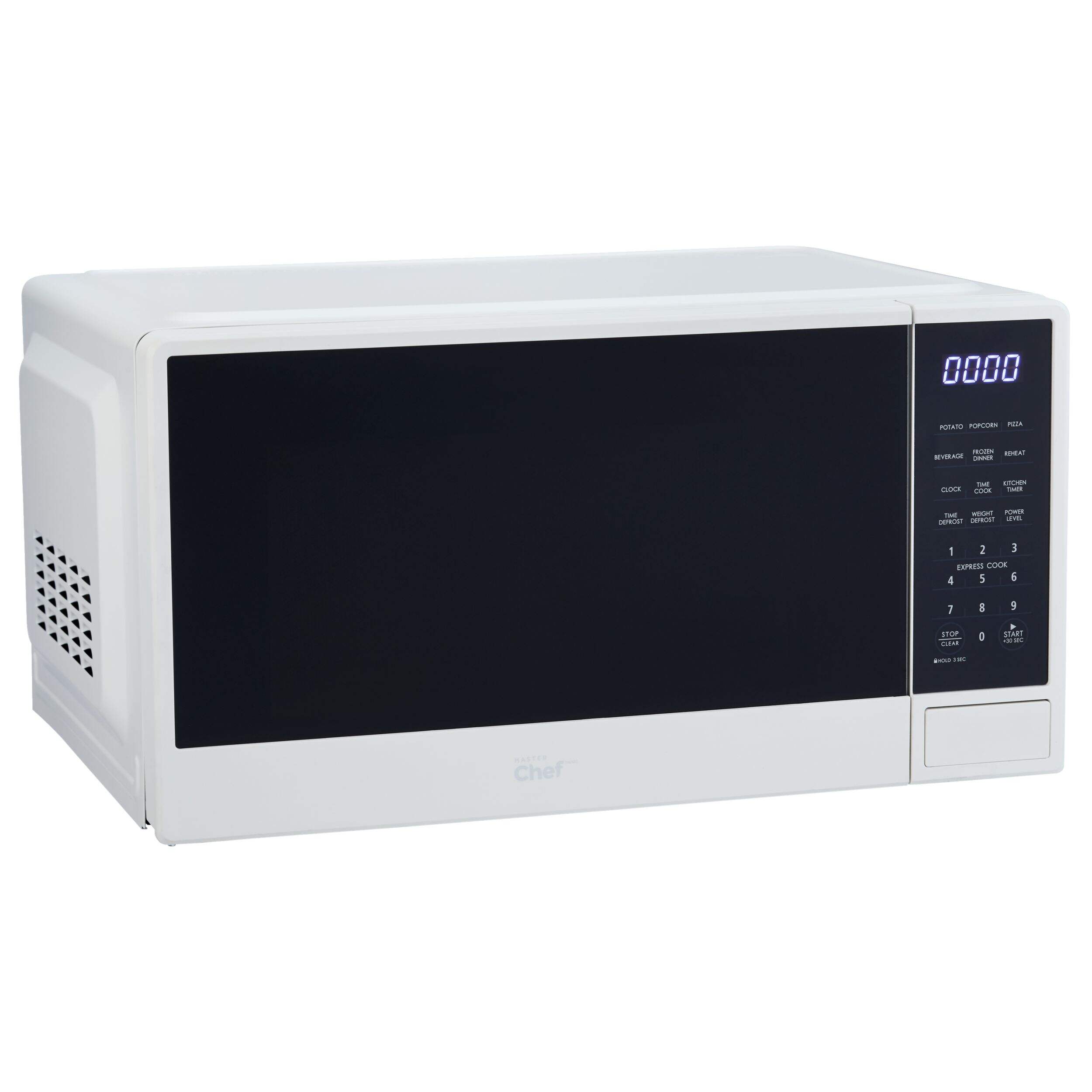 MASTER Chef Countertop Microwave, 1.1-cu.ft., Matte White Front_Angled_Right