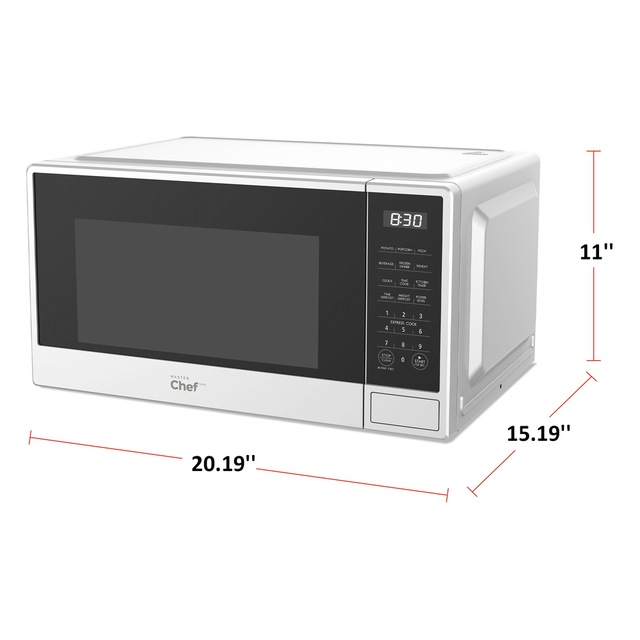 MASTER Chef Countertop Microwave, 1.1cu.ft., Matte White Canadian Tire
