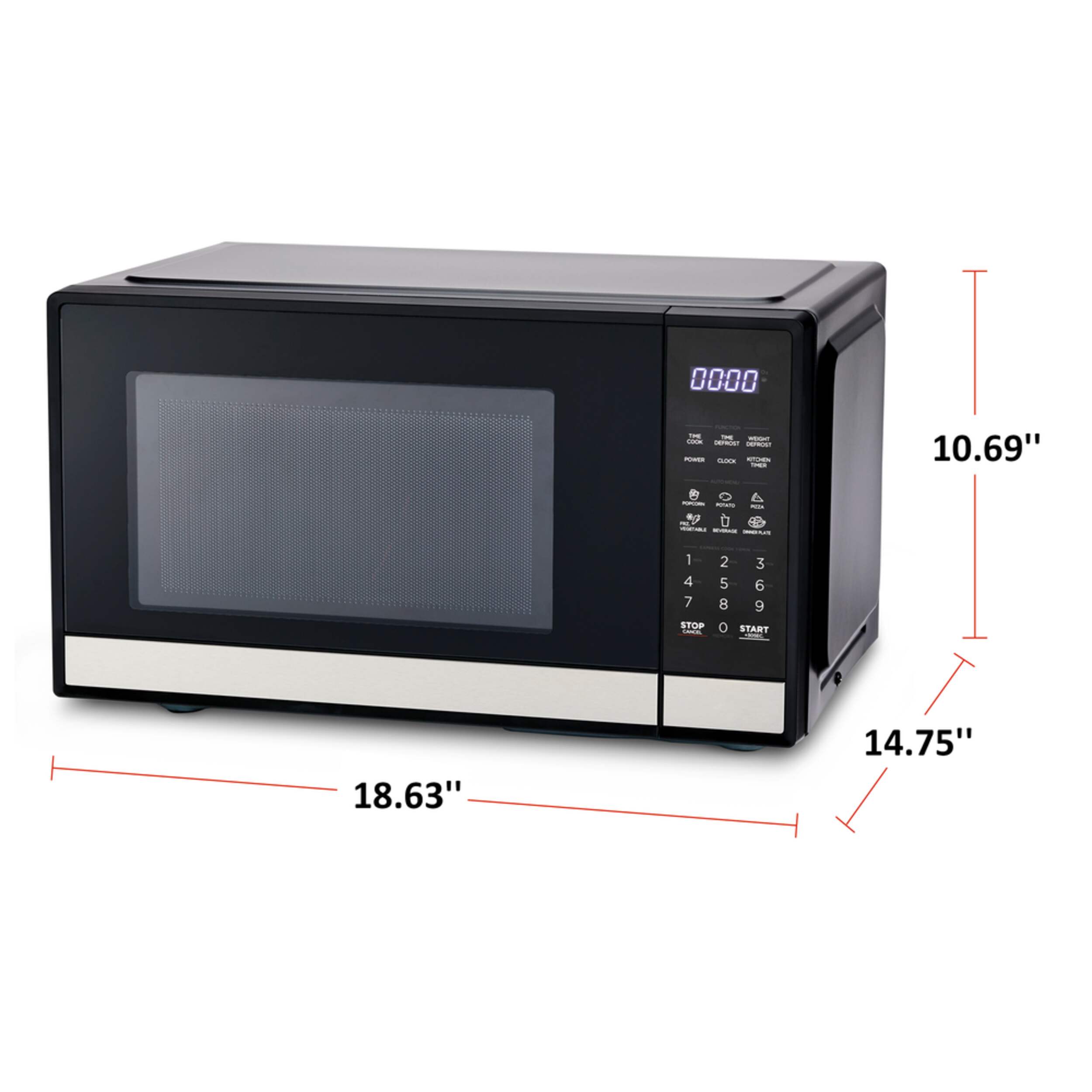 MASTER Chef Countertop Microwave, 0.9cu.ft., Black Canadian Tire