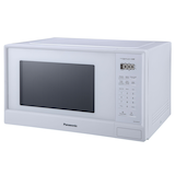 Panasonic NN-SU64LW Countertop Microwave Genius Sensor Cooking, 1.3-cu.ft., Matte White Front_Three_Fourths_Angled_Left