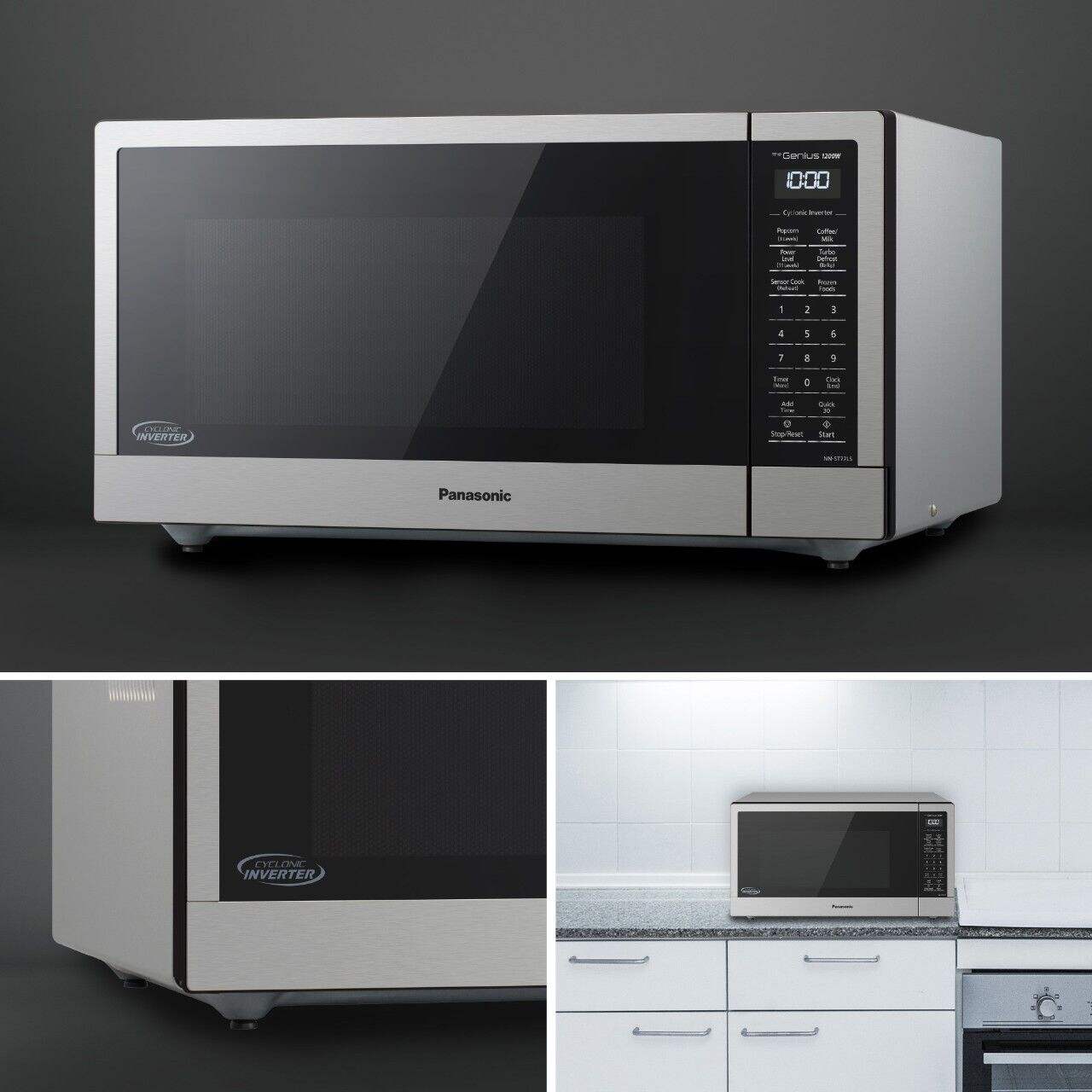 Panasonic Microwave Oven, Stainless Steel, 1.6-cu-ft