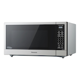 Panasonic - Four à micro-ondes 1,6pi³, acier inoxydable Front_Three_Fourths_Angled_Left