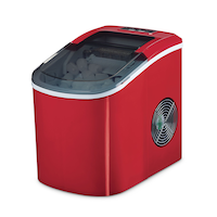 Master Chef Ice Maker, Red Front_Three_Fourths_Angled_Left
