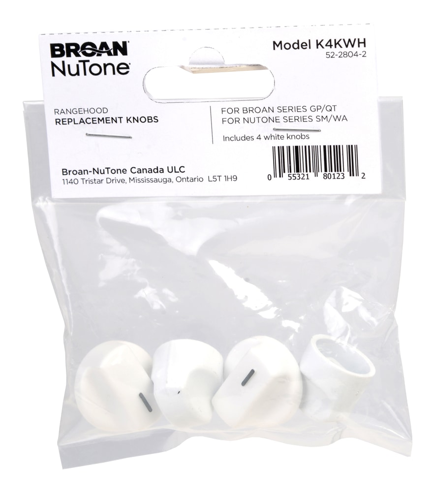 Broan Nutone Range Hood Knobs, White, 2pk Canadian Tire