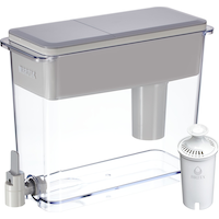 Brita UltraMax Water Filter Pitcher/Dispenser with Standard Filter, 27-Cup, Grey