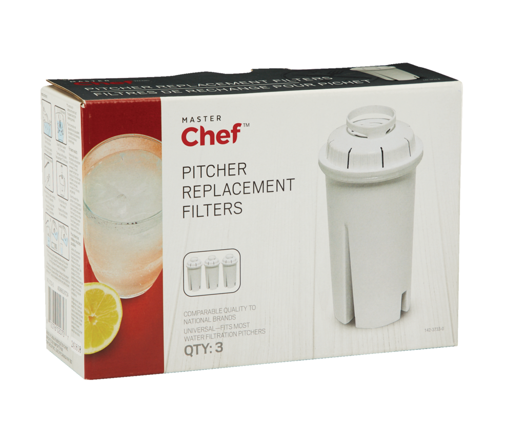 Master Chef Water Cooler Replacement Parts MASTER Chef Water Pitcher Replacement Filter, Universal Fit, BPA Free