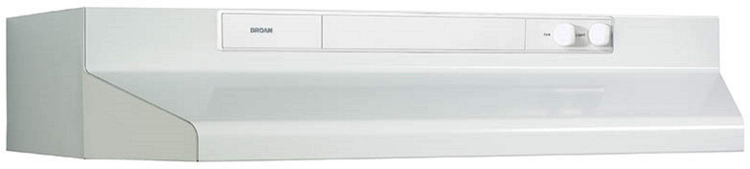 Broan BU330WW - Hotte de sous armoire, 30 po, 260 pi³/min, blanc Front_Angled_Right