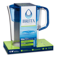 Brita Elite Filter Pitcher with Smart Light Indicator, 10-Cup, Blue Tahoe Front_Angled_Right