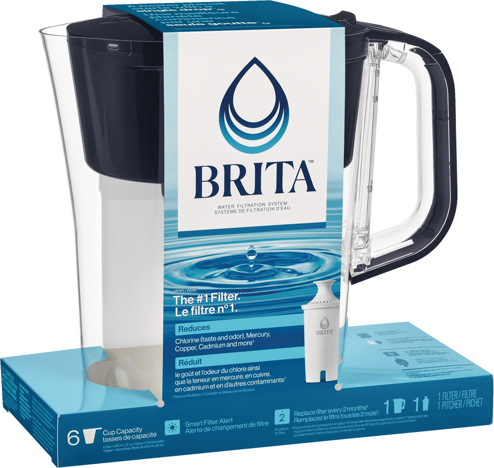 Brita® Denali Water Filter Pitcher with Standard Filter, BPA Free, 6