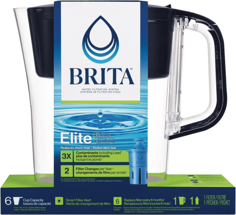 Brita® Denali Water Filter Pitcher with Standard Filter, BPA Free, 6