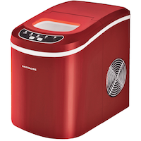 Frigidaire Portable  Countertop Ice Maker, 24 lbs of Ice Per Day, Ready in 6 Min, 5L, Red Front_Angled_Left