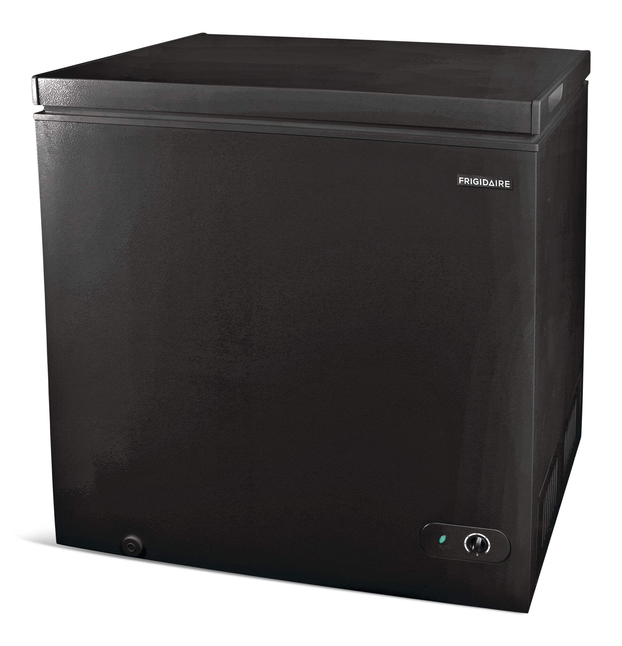 Frigidaire 7.0 cu.ft. Chest Freezer, Black Front_Three_Fourths_Angled_Left