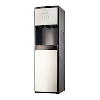 Frigidaire Bottom Load Hot & Cold Water Dispenser, Black/Stainless Steel Front_Angled_Left