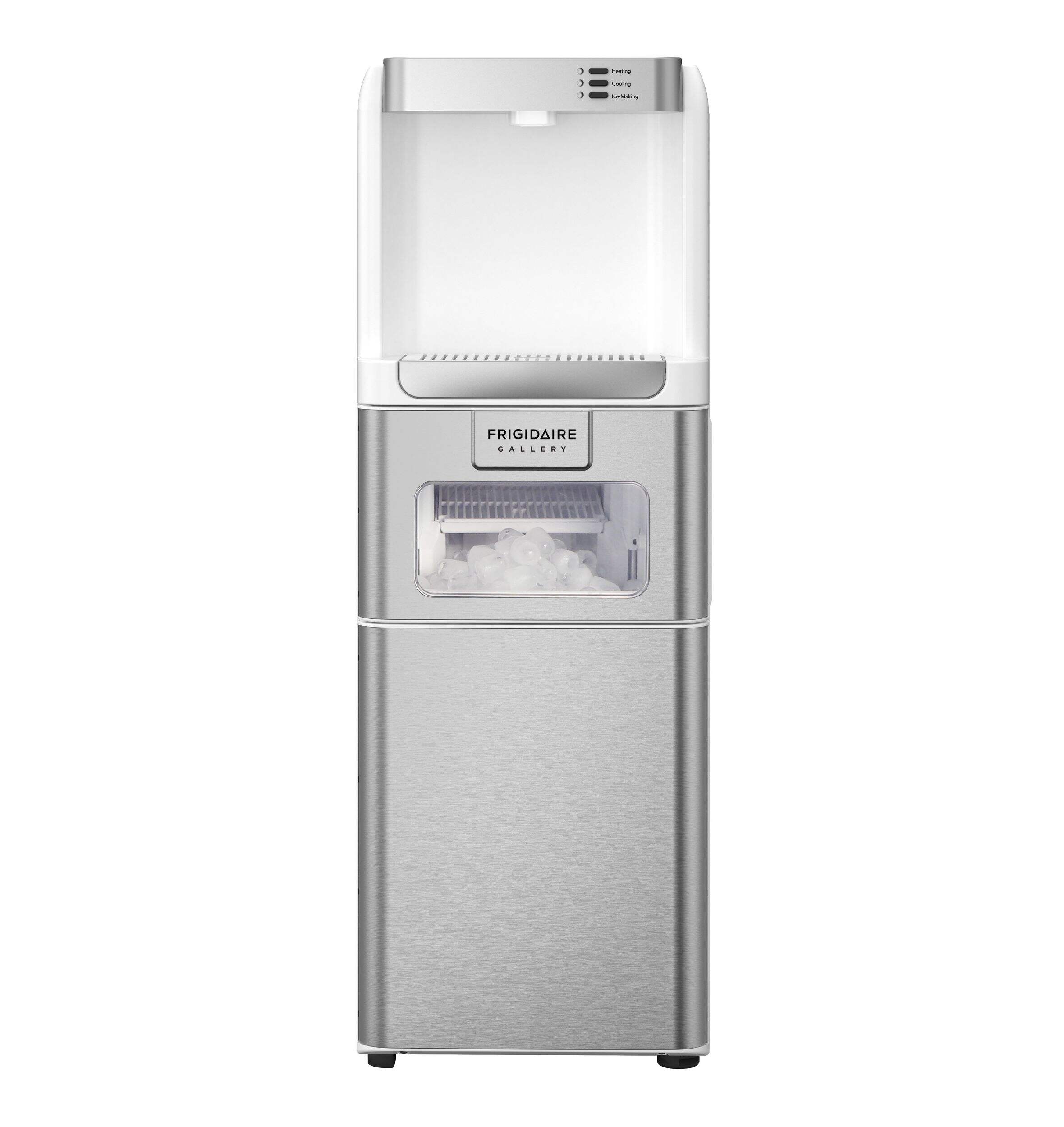 Frigidaire Top Load Hot & Cold Water Cooler with Built-In Ice Maker, Stainless Steel Front_Flat