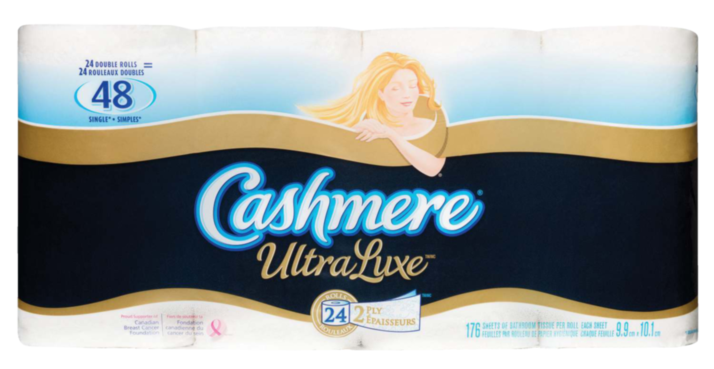 Cashmere Ultra Luxe Toilet Paper, 24-roll Front_Flat